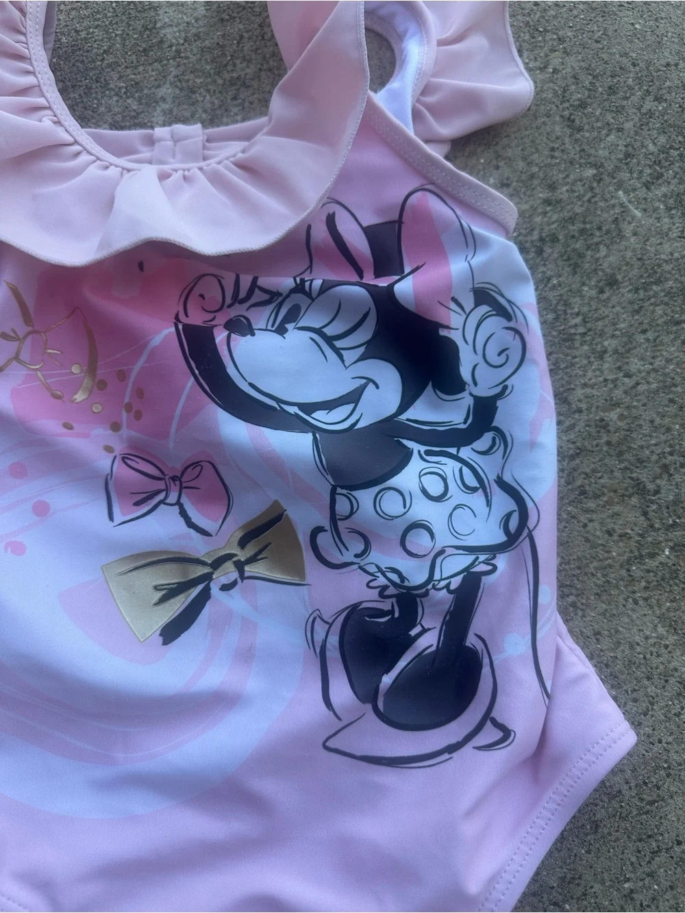 Disney Pink Minnie Mouse Ruffle Tank Skirt Swimsuit   PM1